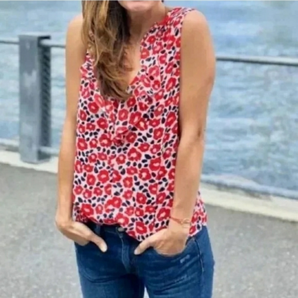 CAbi | Flipside Reversible Ruffle Tank Top | Small - Picture 7 of 7